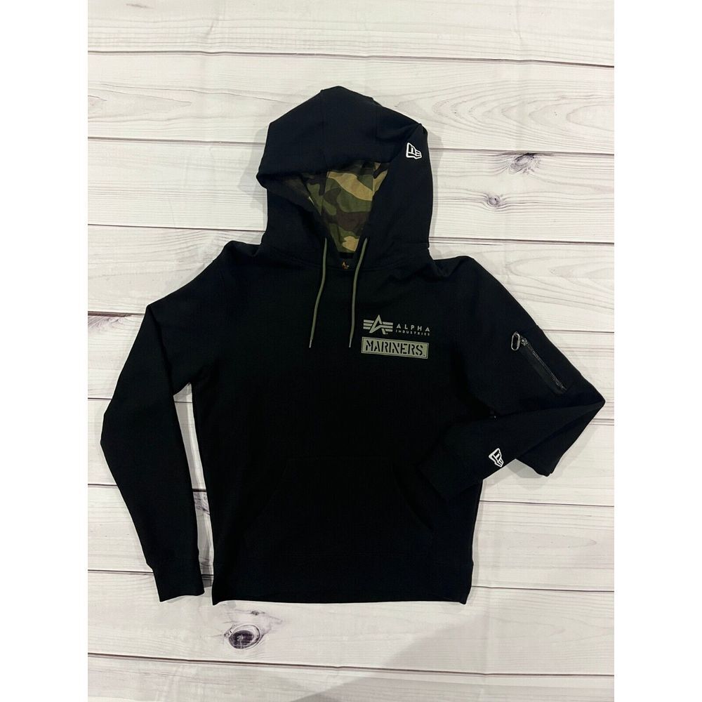 Seattle Mariners New Era Alpha Industries Men's Black Camo Medium Hoodie
